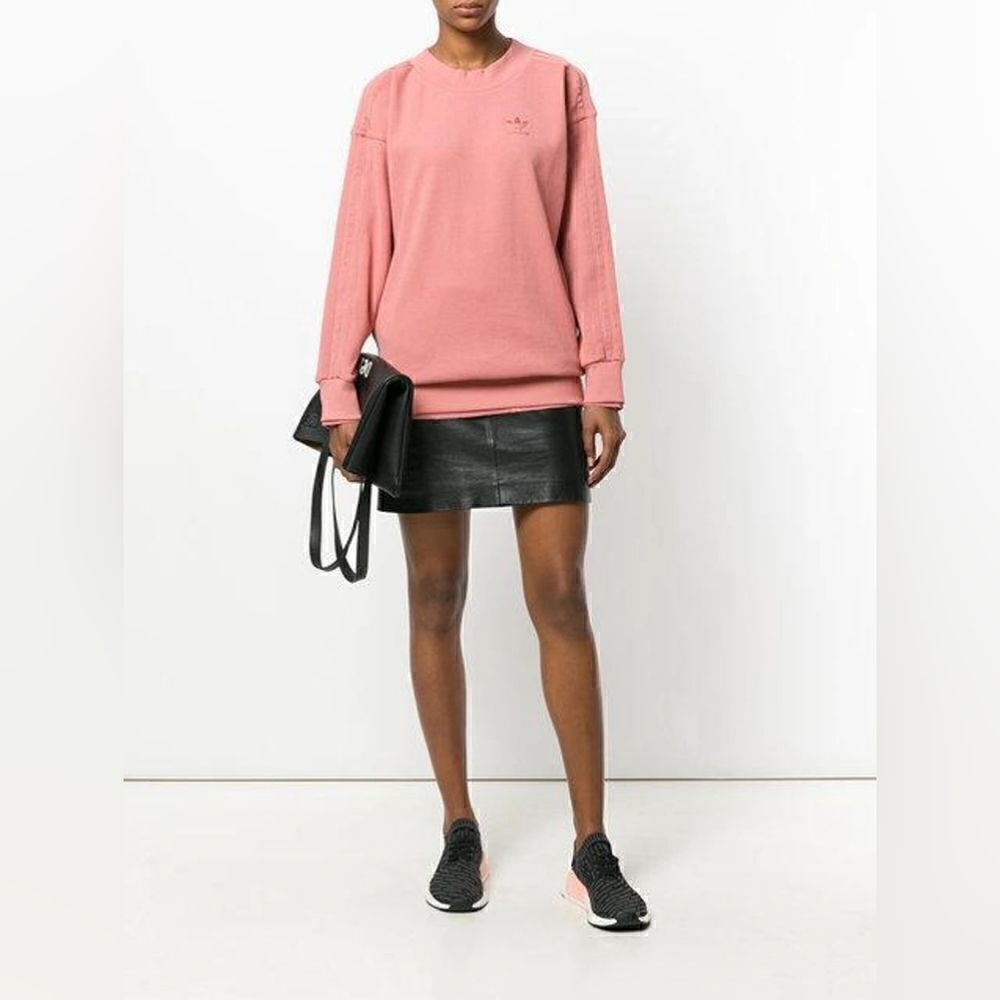 Adidas Originals Pink Dusty Rose Thermal Pullover Sweater sz XS EUC